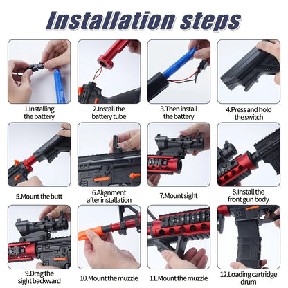 M4A1 Electric Spla Gun Toy,Gel Ball Blaster With Glasses,2 Modes,Ideal For Outdoor Activities,Shooting Game,Gift(without Bullet)
